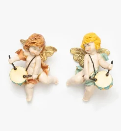 Angeli con tamburo (796-7) tipo porcellana cm.7