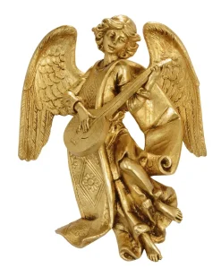 Angelo con mandolino (470) oro foglia cm.17