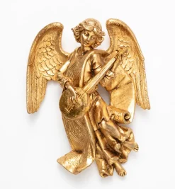 Angelo con mandolino (367) oro foglia cm.21