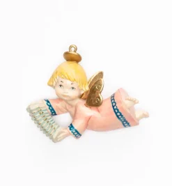 Angelo con organetto (385) tipo porcellana cm.9