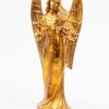Angelo con organino (968) oro foglia cm.30