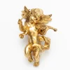 Angelo con violino (66) dorato cm.11