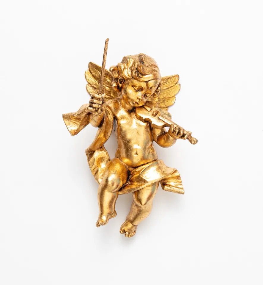 Angelo con violino (366) oro foglia cm.22