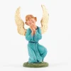 Angelo in ginocchio per presepe colori tradizionali cm.10