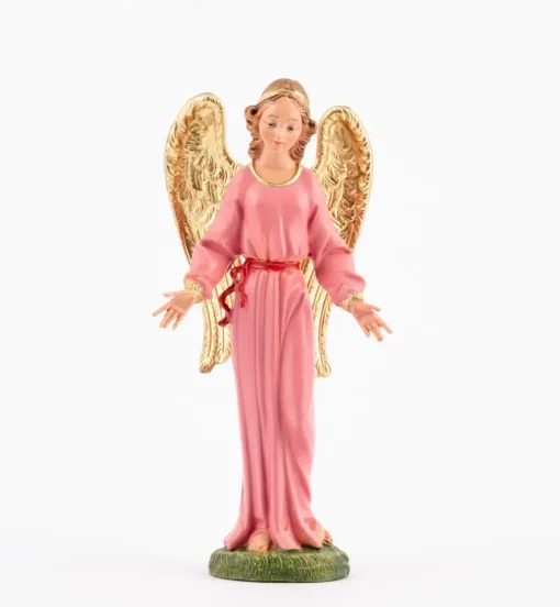 Angelo in piedi per presepe colori tradizionali cm.19