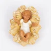 Bambino e culla per presepe cm.19