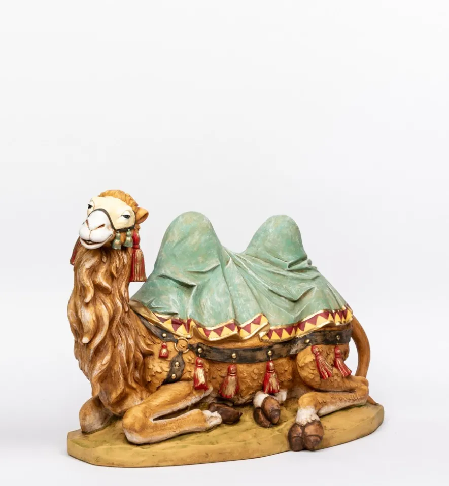 Cammello seduto in resina per presepe cm.65