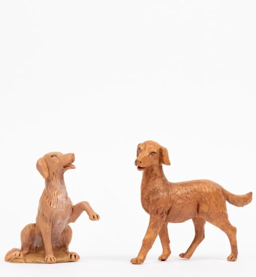 2 cani per presepe cm.30