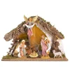 Capanna n.659/L con 7 pezzi con led per presepe cm.19
