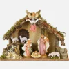 Capanna n.660/L con 7 pezzi per presepe cm.19