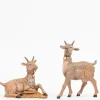 2 capre per presepe cm.30