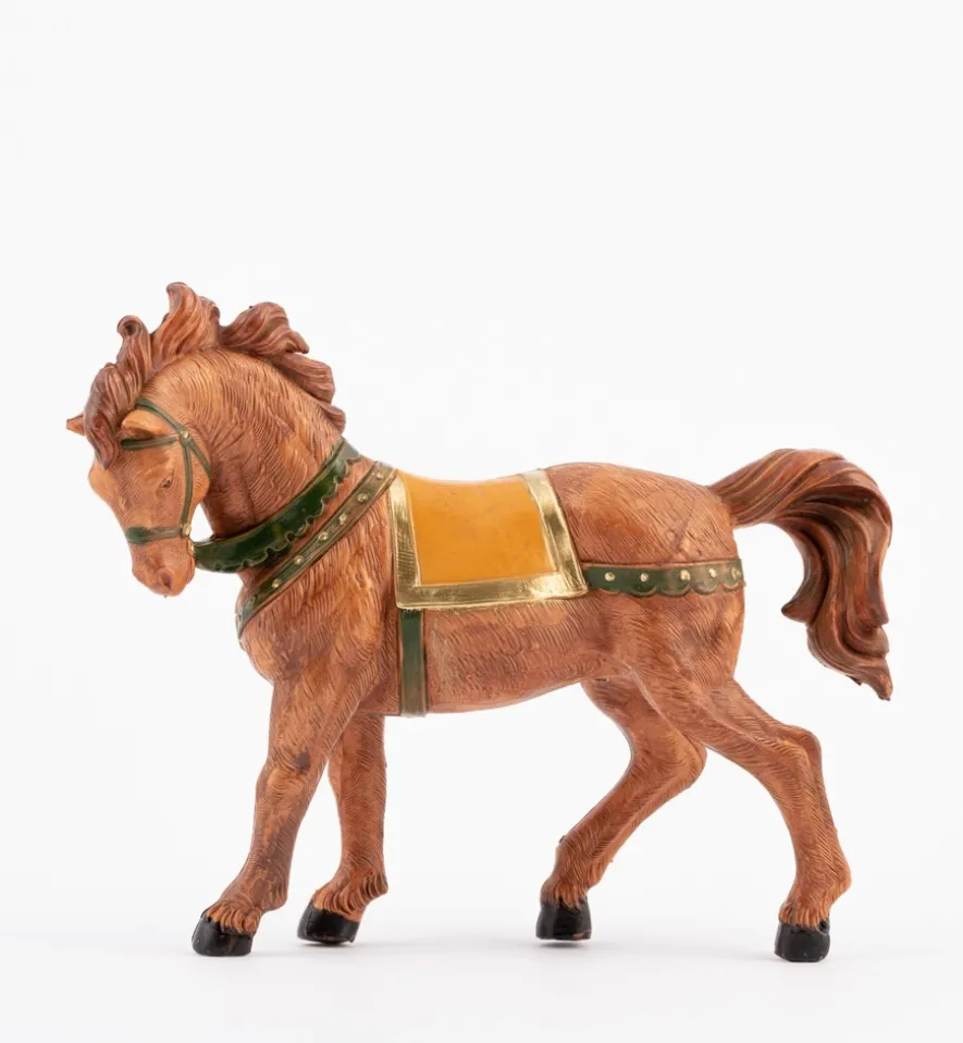 Cavallo marrone per presepe cm.12