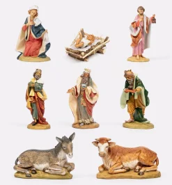 Natività 8 pezzi in resina per presepe cm.52