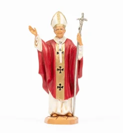 Papa Giovanni Paolo II (1116) veste rossa cm.18