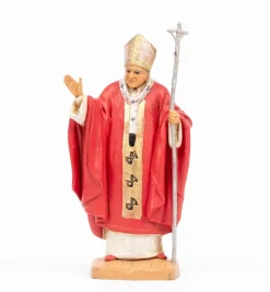 Papa Giovanni Paolo II (648) veste rossa cm.13