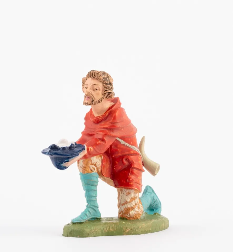 Pastore (136) per presepe colori tradizionali cm.10