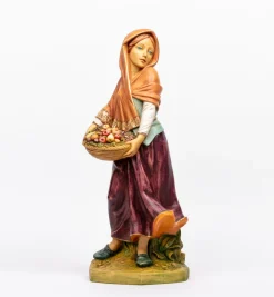 Pastorella (5) in resina per presepe cm.65