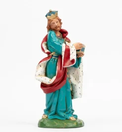 Re bianco (3) per presepe colori tradizionali cm.30