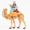 Re bianco a cammello (2) per presepe colori tradizionali cm.19