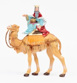 Re bianco a cammello (2) per presepe colori tradizionali cm.19
