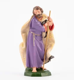 San Giuseppe per presepe colori tradizionali cm.19